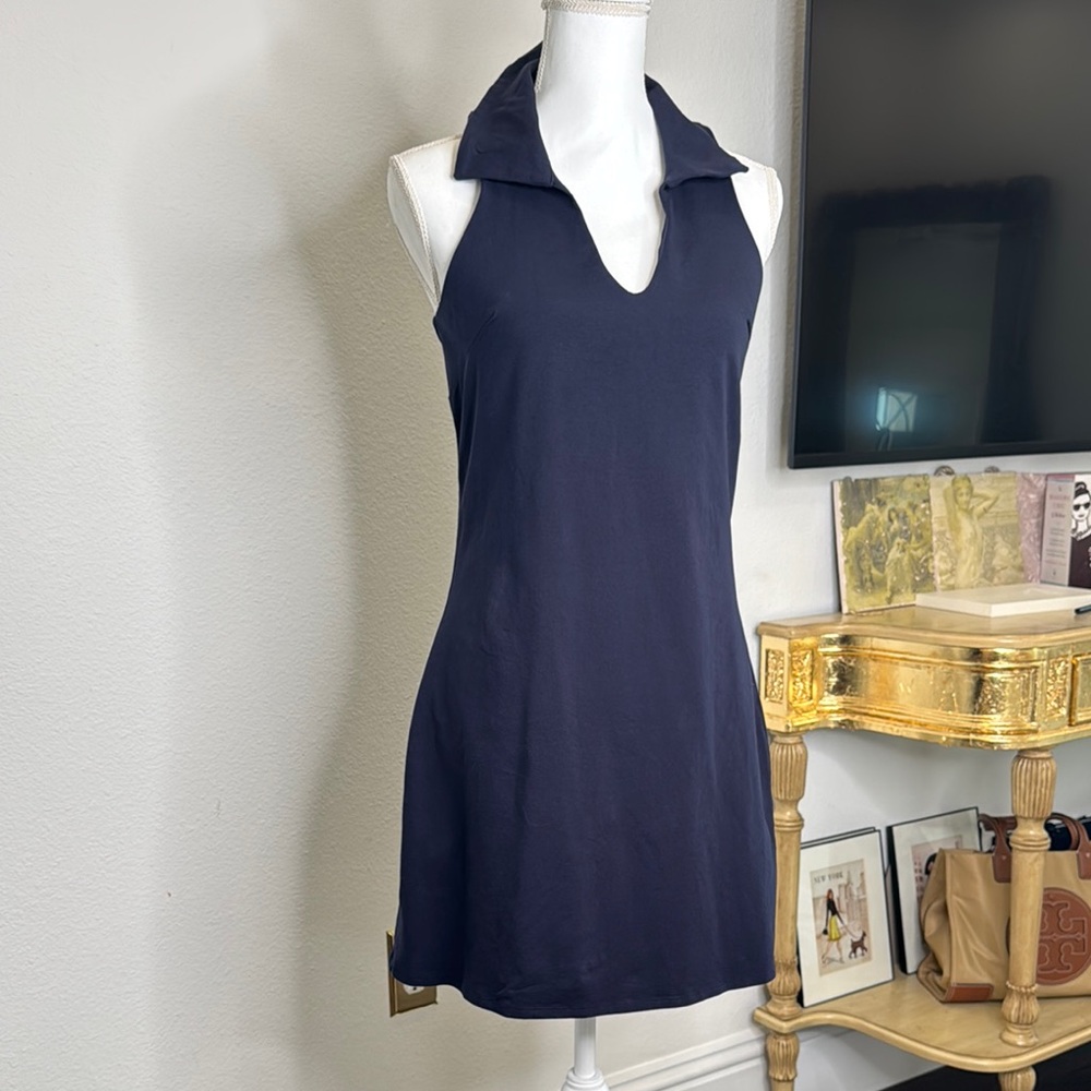 Express Blue Halter Sheath Mini Dress